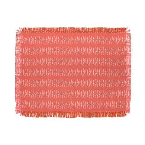 Lisa Argyropoulos Squiggle Coral Throw Blanket