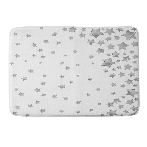 Lisa Argyropoulos Starry Magic Silvery White Memory Foam Bath Mat