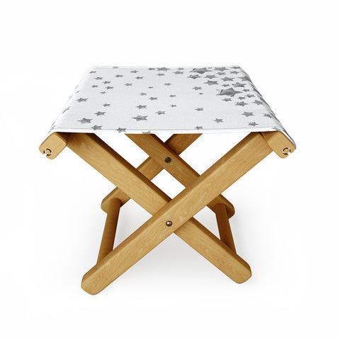 Lisa Argyropoulos Starry Magic Silvery White Folding Stool