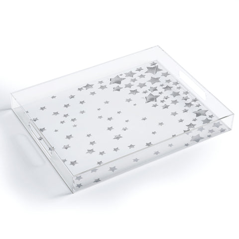 Lisa Argyropoulos Starry Magic Silvery White Acrylic Tray