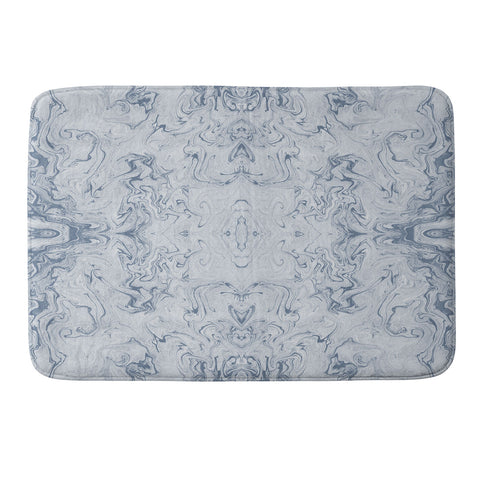 Lisa Argyropoulos Steely Blue Marble Kali Memory Foam Bath Mat