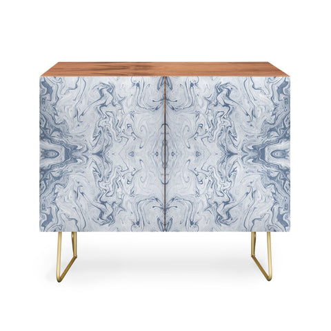 Lisa Argyropoulos Steely Blue Marble Kali Credenza