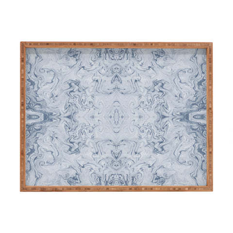 Lisa Argyropoulos Steely Blue Marble Kali Rectangular Tray