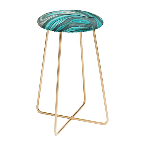 Lisa Argyropoulos Stony Aqua Blue Counter Stool