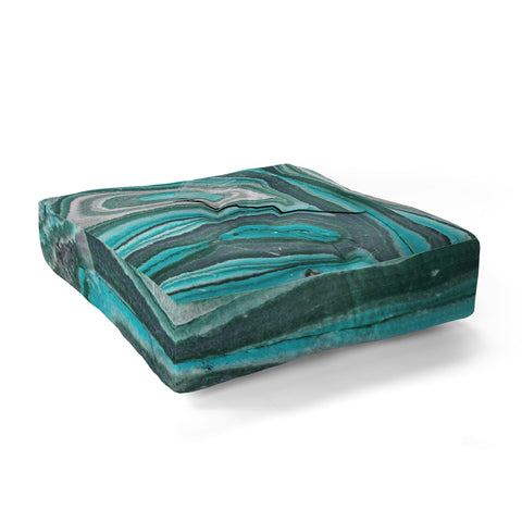 Lisa Argyropoulos Stony Aqua Blue Floor Pillow Square