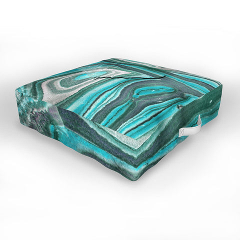 Lisa Argyropoulos Stony Aqua Blue Outdoor Floor Cushion
