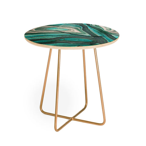 Lisa Argyropoulos Stony Aqua Blue Round Side Table