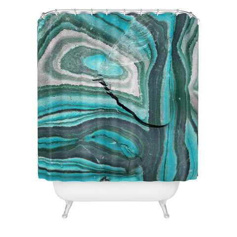 Lisa Argyropoulos Stony Aqua Blue Shower Curtain