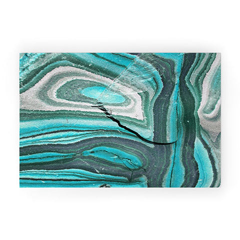 Lisa Argyropoulos Stony Aqua Blue Welcome Mat