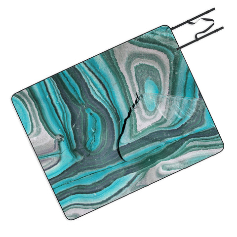 Lisa Argyropoulos Stony Aqua Blue Picnic Blanket