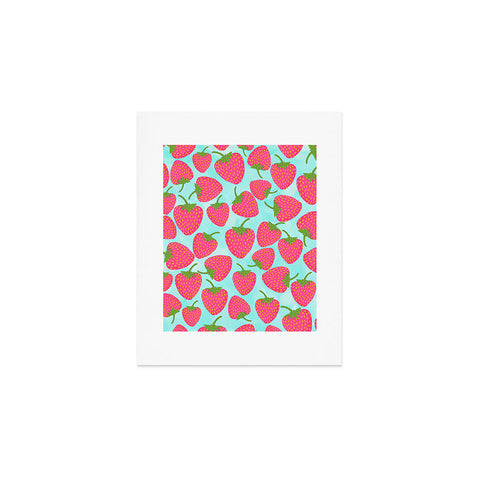 Lisa Argyropoulos Strawberry Sweet In Blue Art Print