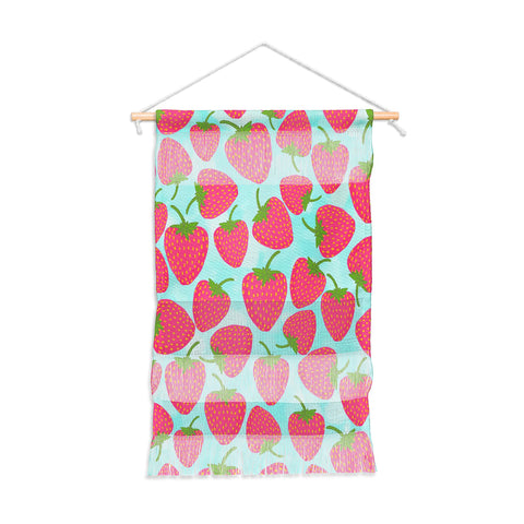 Lisa Argyropoulos Strawberry Sweet In Blue Wall Hanging Portrait