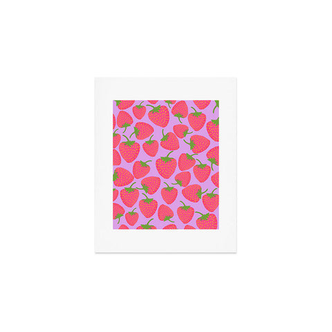 Lisa Argyropoulos Strawberry Sweet in Lavender Art Print