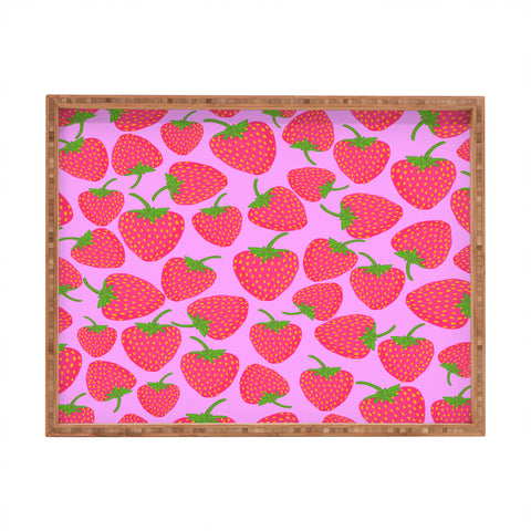 Lisa Argyropoulos Strawberry Sweet in Lavender Rectangular Tray