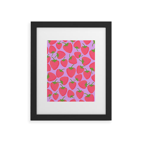 Lisa Argyropoulos Strawberry Sweet in Lavender Framed Art Print