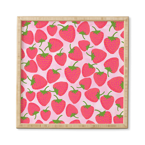 Lisa Argyropoulos Strawberry Sweet In Pink Framed Wall Art