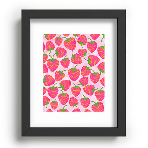 Lisa Argyropoulos Strawberry Sweet In Pink Recessed Framing Rectangle