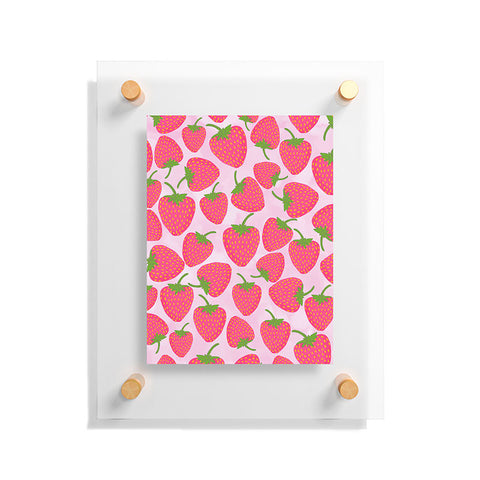 Lisa Argyropoulos Strawberry Sweet In Pink Floating Acrylic Print
