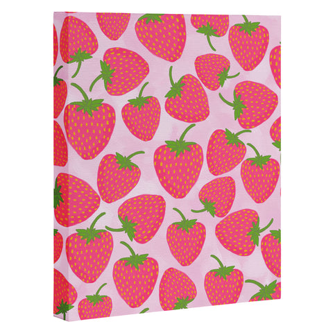 Lisa Argyropoulos Strawberry Sweet In Pink Art Canvas