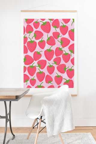 Lisa Argyropoulos Strawberry Sweet In Pink Art Print And Hanger