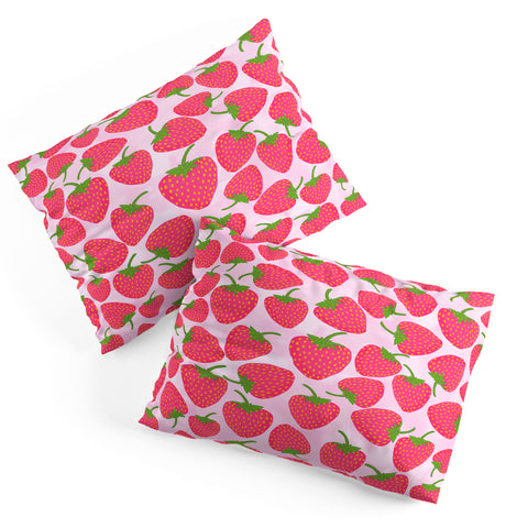 Lisa Argyropoulos Strawberry Sweet In Pink Pillow Shams