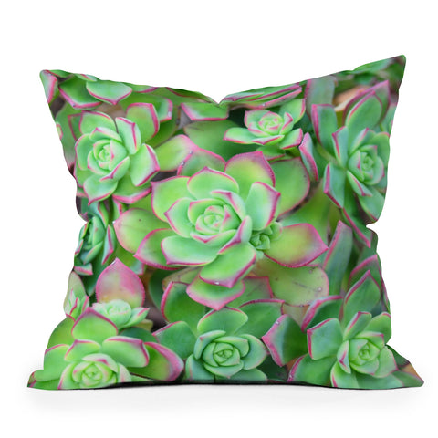 Lisa Argyropoulos Succulents Color Throw Pillow