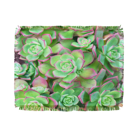 Lisa Argyropoulos Succulents Color Throw Blanket