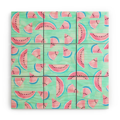 Lisa Argyropoulos Summertime In Aqua Wood Wall Mural