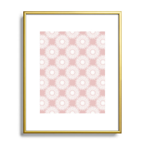Lisa Argyropoulos Sunflowers and Blush Metal Framed Art Print