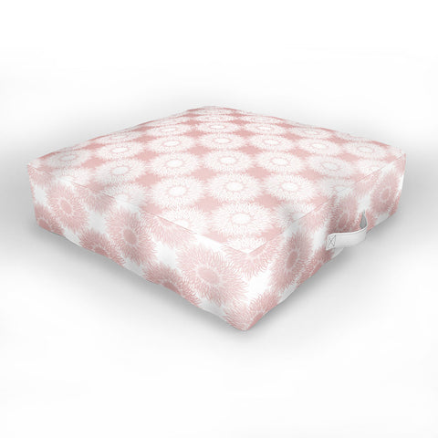 Lisa Argyropoulos Sunflowers and Blush Outdoor Floor Cushion