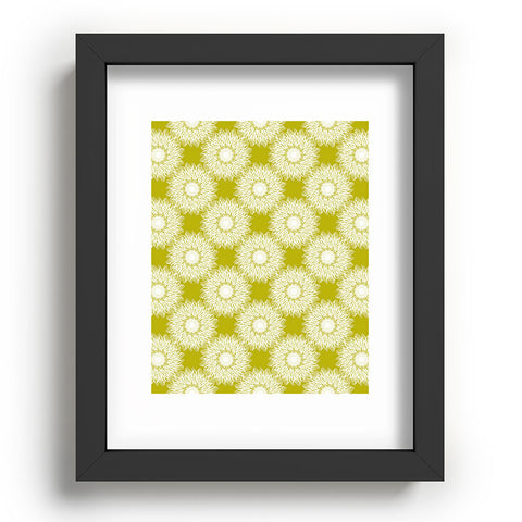 Lisa Argyropoulos Sunflowers and Chartreuse Recessed Framing Rectangle