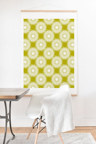 Lisa Argyropoulos Sunflowers and Chartreuse Art Print And Hanger