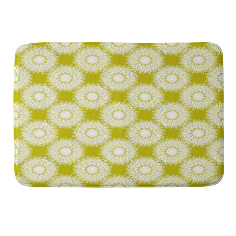 Lisa Argyropoulos Sunflowers and Chartreuse Memory Foam Bath Mat