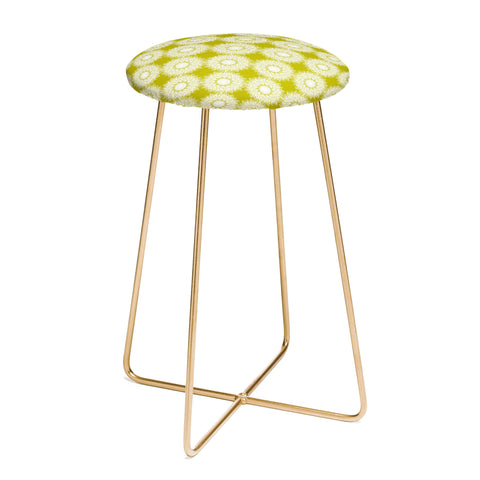 Lisa Argyropoulos Sunflowers and Chartreuse Counter Stool