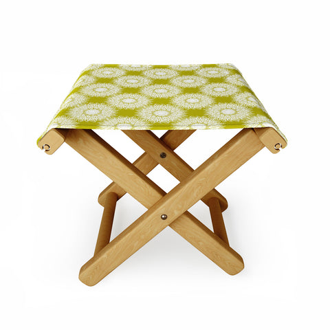 Lisa Argyropoulos Sunflowers and Chartreuse Folding Stool