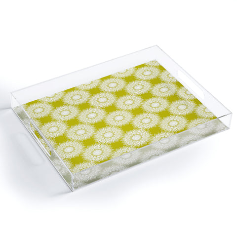 Lisa Argyropoulos Sunflowers and Chartreuse Acrylic Tray