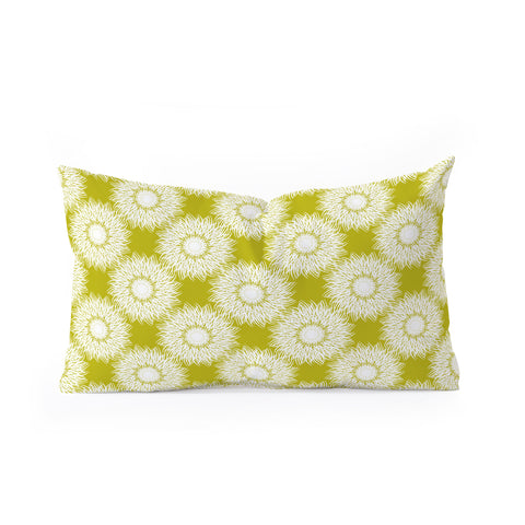 Lisa Argyropoulos Sunflowers and Chartreuse Oblong Throw Pillow