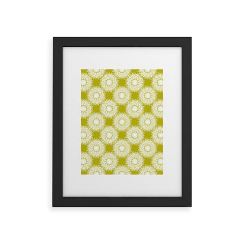 Lisa Argyropoulos Sunflowers and Chartreuse Framed Art Print