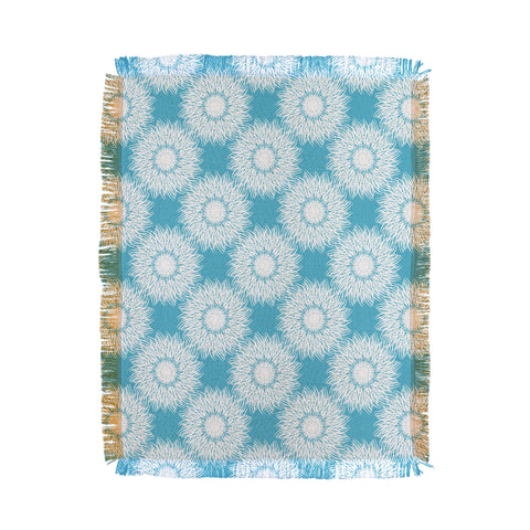 Lisa Argyropoulos Sunflowers and Sky Throw Blanket