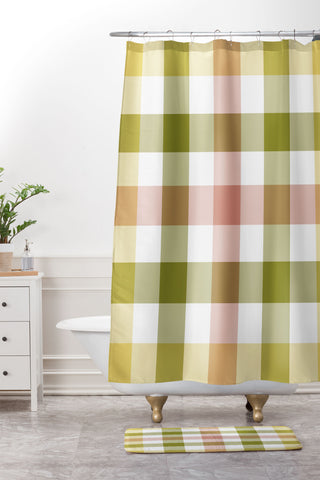 Lisa Argyropoulos Sweet Harvest Plaid Shower Curtain And Mat