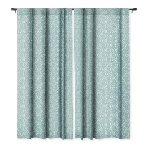 Lisa Argyropoulos Swirls Aquos Blackout Window Curtain