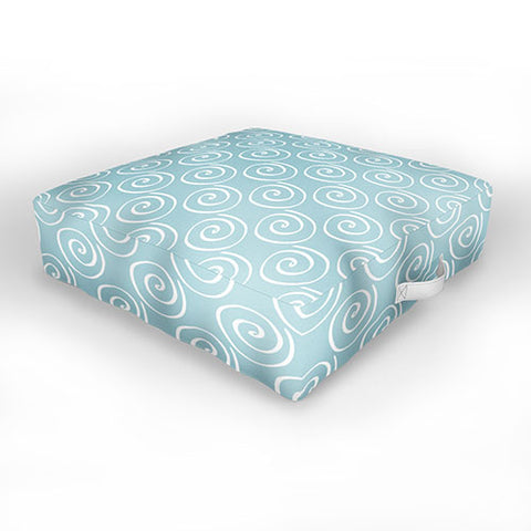 Lisa Argyropoulos Swirls Aquos Outdoor Floor Cushion