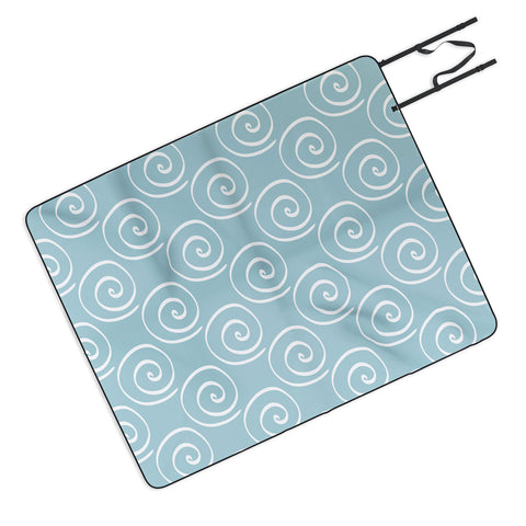 Lisa Argyropoulos Swirls Aquos Picnic Blanket
