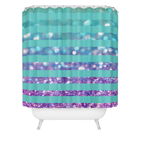 Lisa Argyropoulos Tango Frost Stripes Shower Curtain