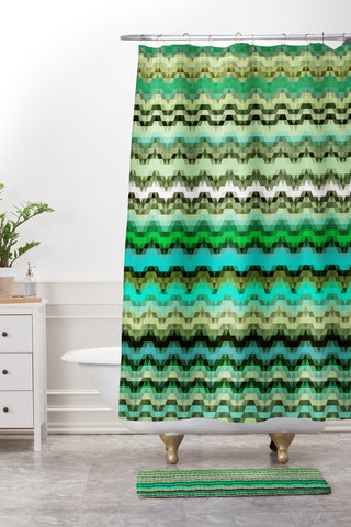 Lisa Argyropoulos Tempo Spring Shower Curtain And Mat