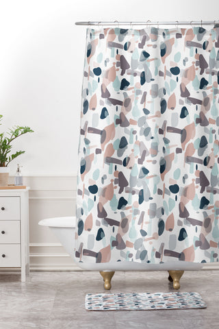 Lisa Argyropoulos Terrazzo Dance Shower Curtain And Mat