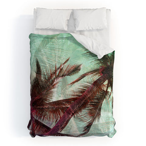 Lisa Argyropoulos Textured Palms Duvet Cover