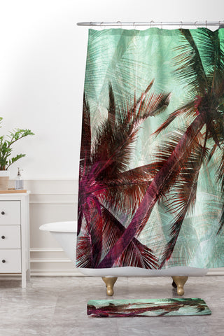 Lisa Argyropoulos Textured Palms Shower Curtain And Mat