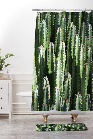 Lisa Argyropoulos The Gathering Green Shower Curtain And Mat