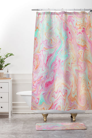 Lisa Argyropoulos Tutti Frutti Marble Shower Curtain And Mat
